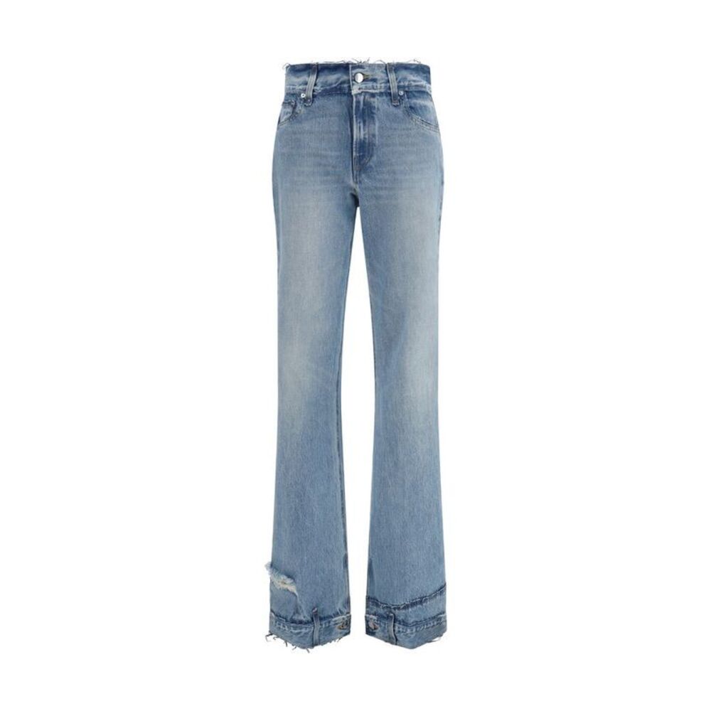 Haikure Blue Cotton Flared Women's Jeans